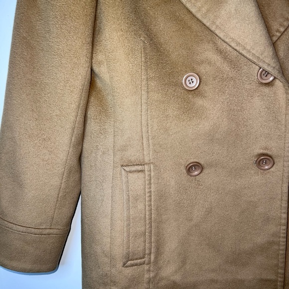 Cashmere Boutique | Camel Cashmere Peacoat - Picture 11 of 13